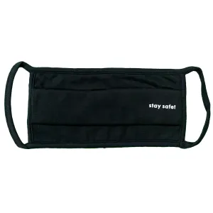 Black 100% Cotton Stay Safe Breathable Face Mask for All Weather | Cloth Face Mask | Reusable & Washable Non-medical Mask