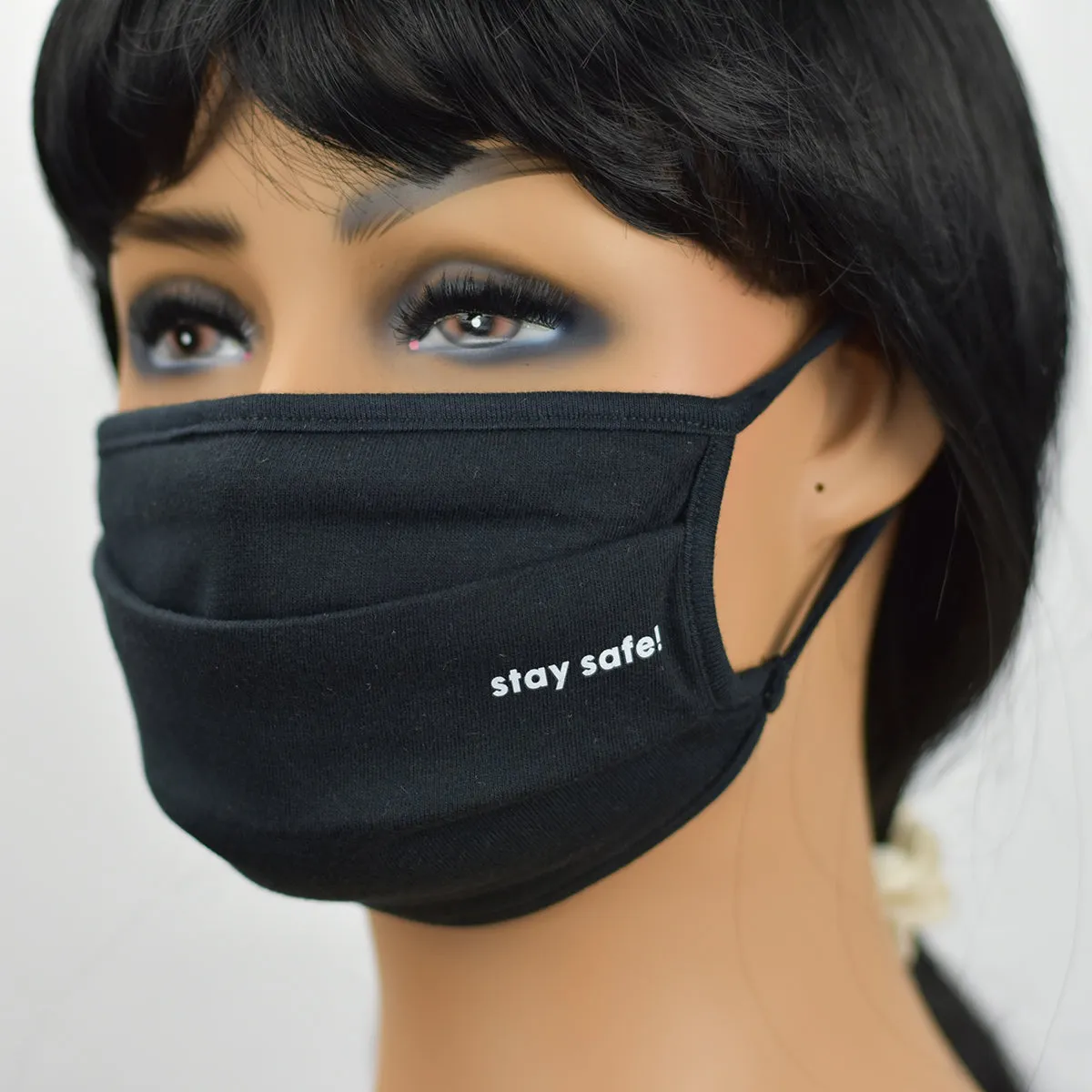 Black 100% Cotton Stay Safe Breathable Face Mask for All Weather | Cloth Face Mask | Reusable & Washable Non-medical Mask