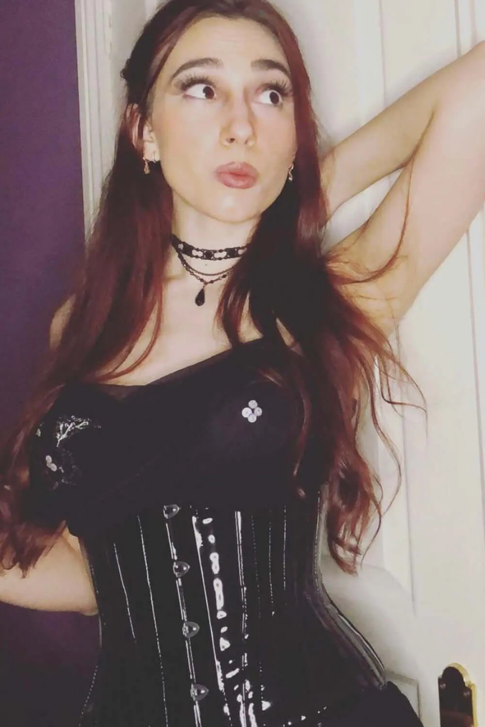 Black PVC Classic Underbust Waist Trainer With Hip Gores