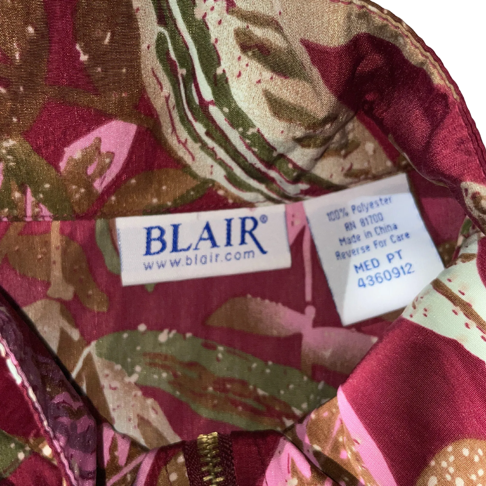 Blair 80s Tracksuit Jacket with Flowers Pattern
