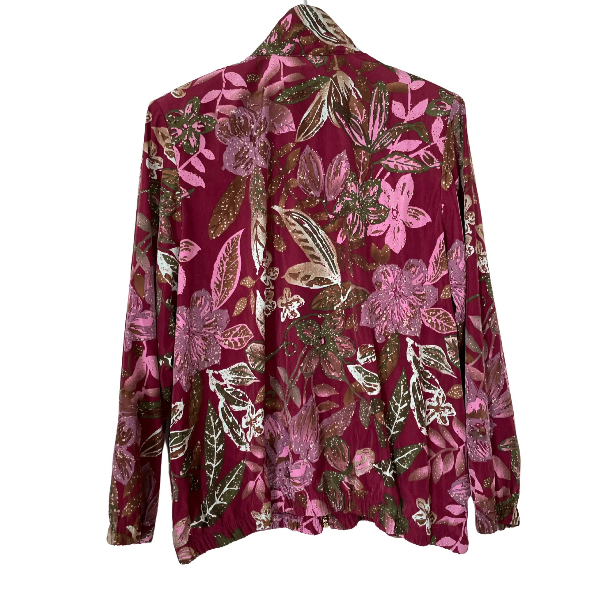 Blair 80s Tracksuit Jacket with Flowers Pattern