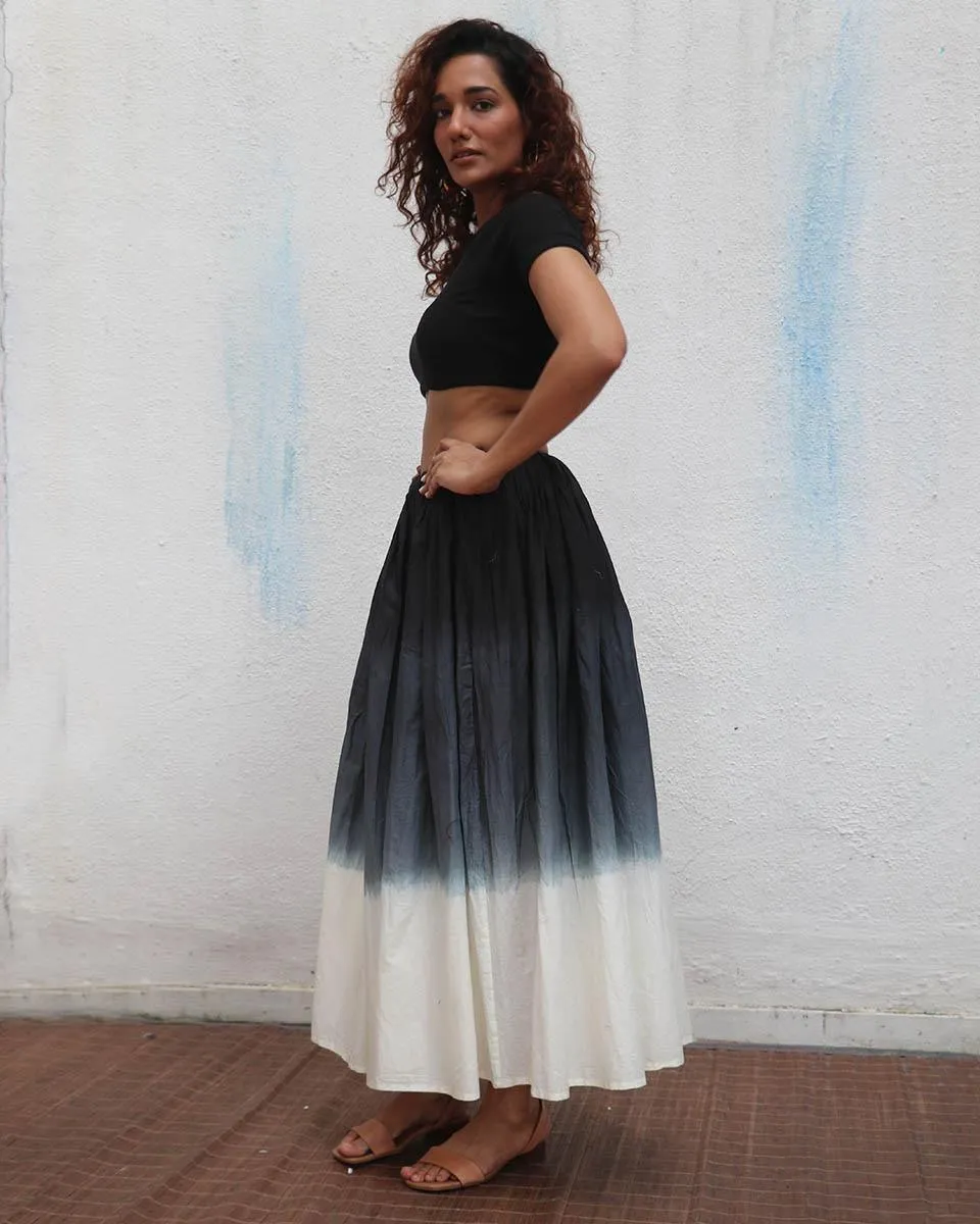 Blanca Hand-dyed Cotton Skirt - Free Size