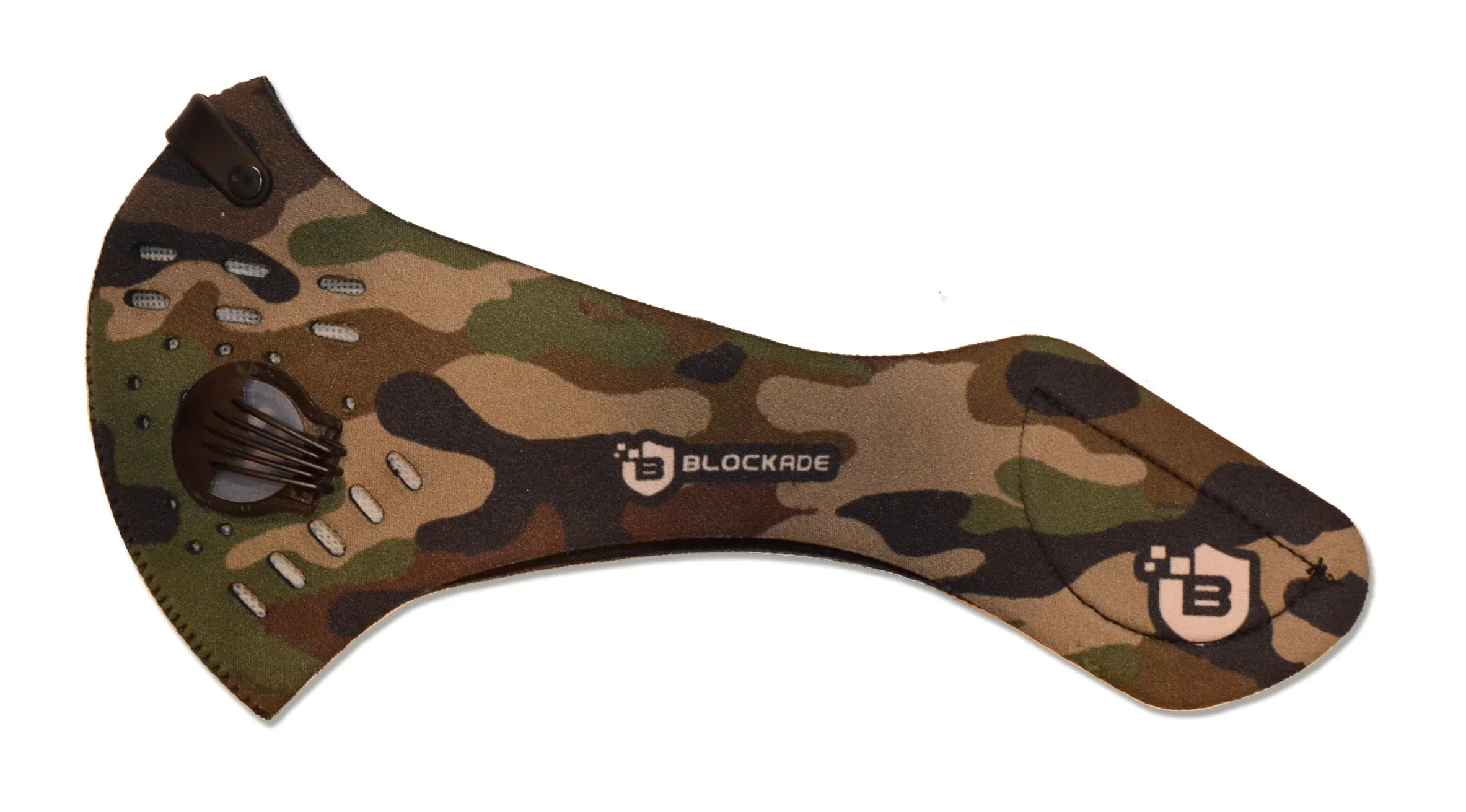 Blockade Face Mask Woodland Camo with replaceable filter - Free Shipping - In Stock