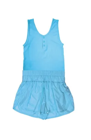 Blue Running Romper - Tractr