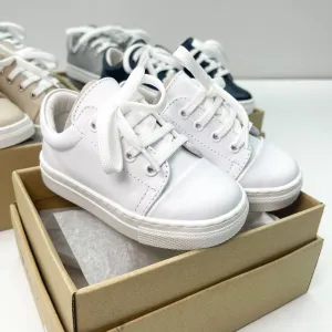 Borboleta Boys Santiago White Leather Shoes 4