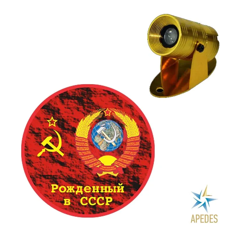 Born in USSR Motorcycle Bike Car LED Projector Light Waterproof