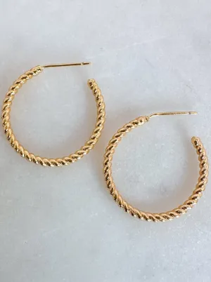 Brass Spiraled Rope Hoops