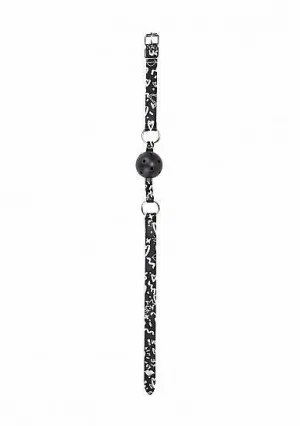 Breathable Ball Gag Love Street Art Fashion Black