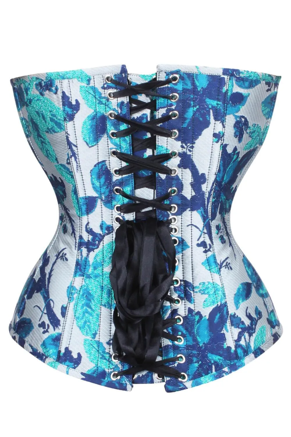 Brocade Overbust Steel Boned Corset (ELC-401)