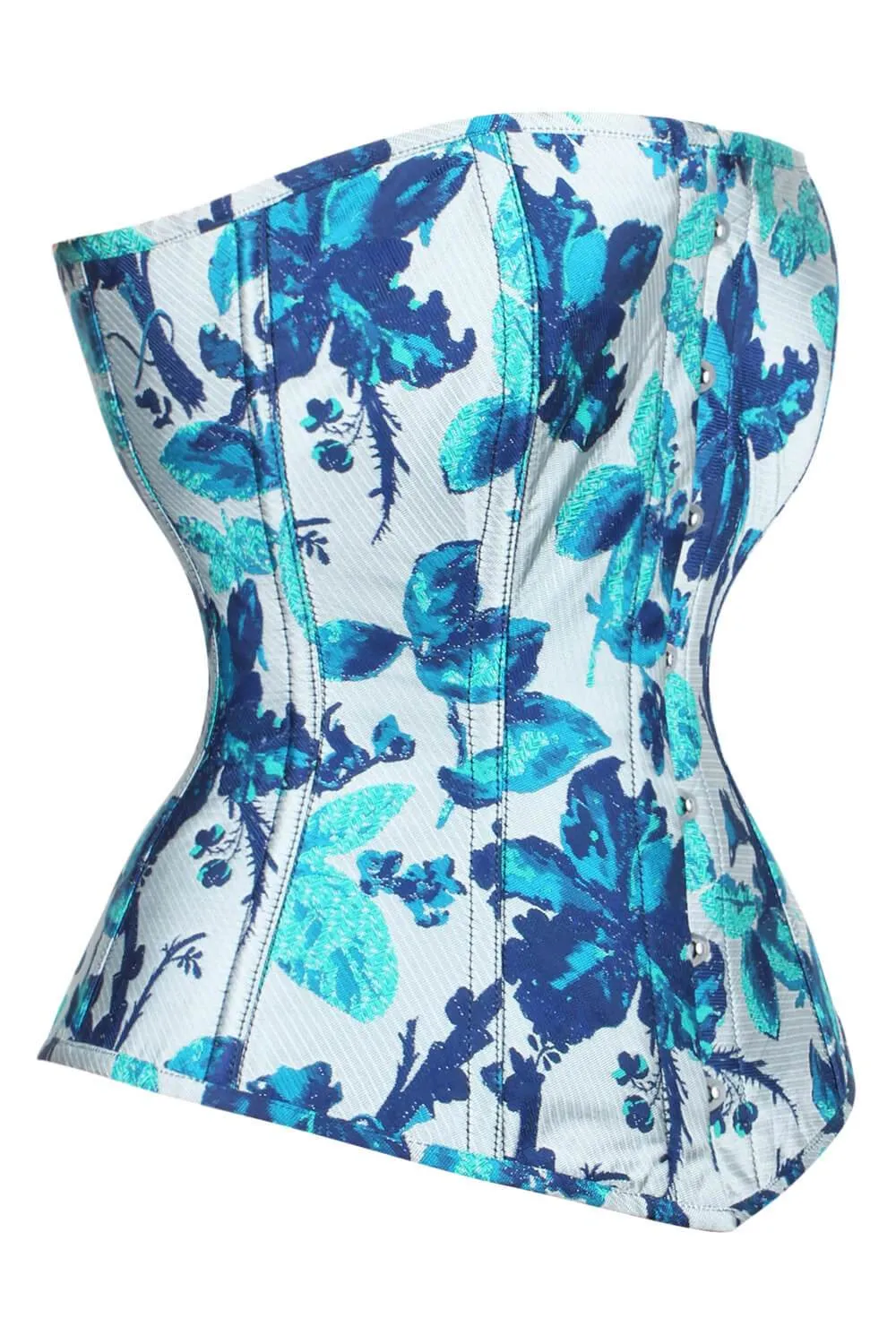 Brocade Overbust Steel Boned Corset (ELC-401)