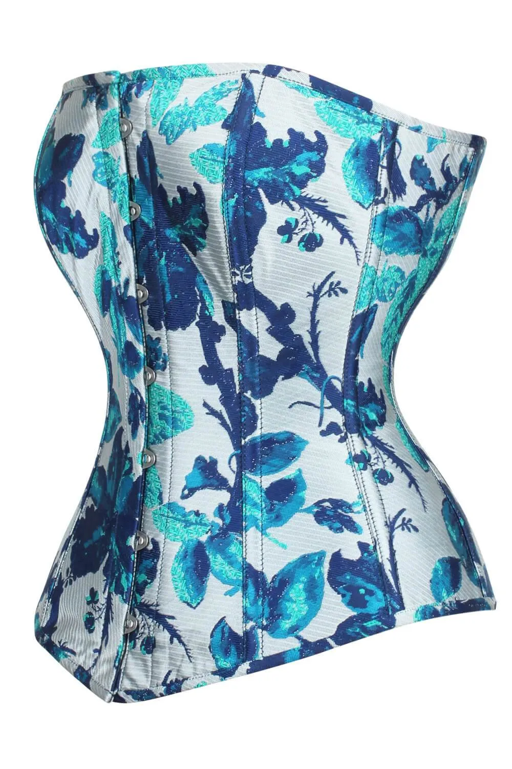 Brocade Overbust Steel Boned Corset (ELC-401)