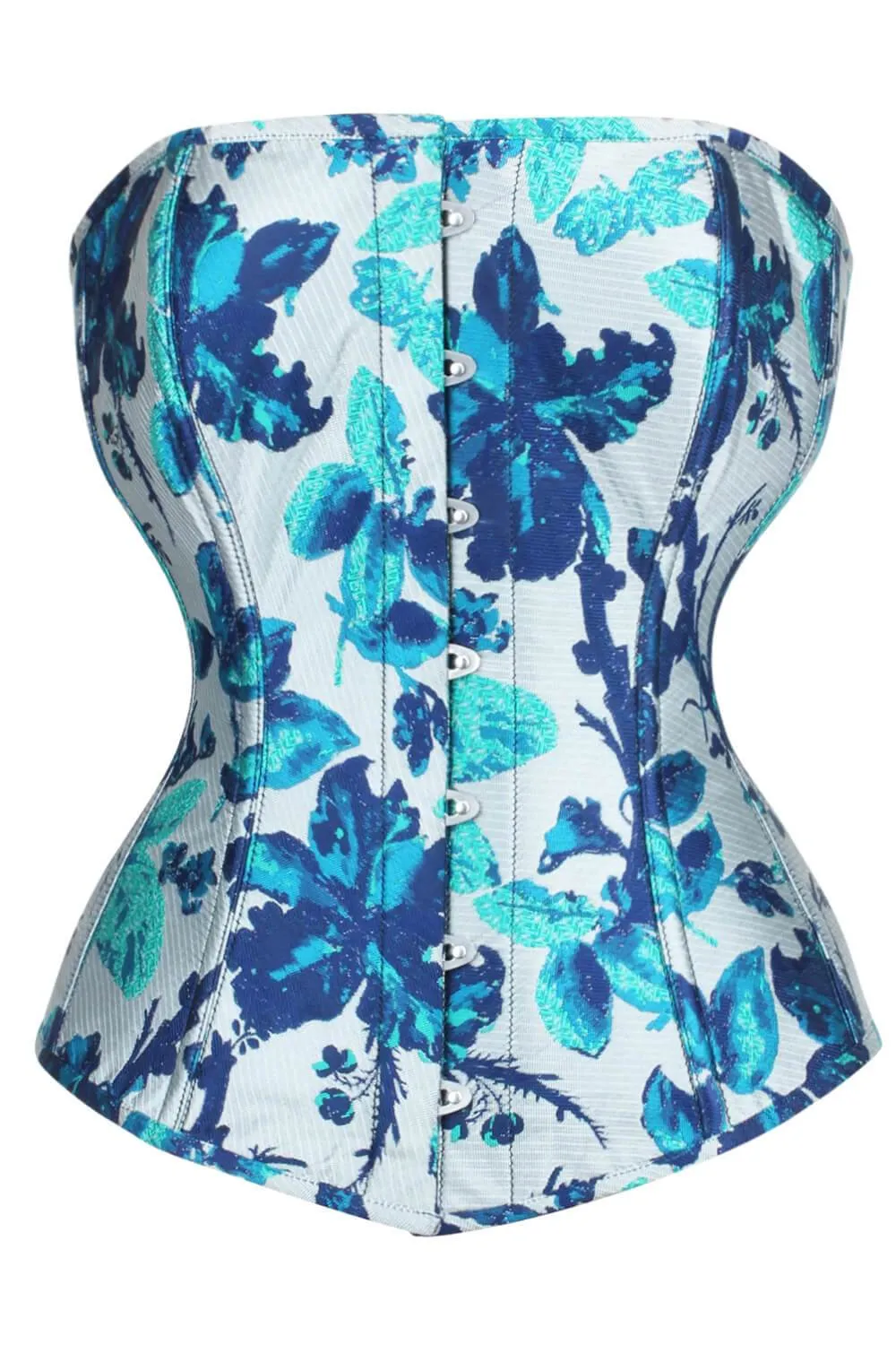 Brocade Overbust Steel Boned Corset (ELC-401)