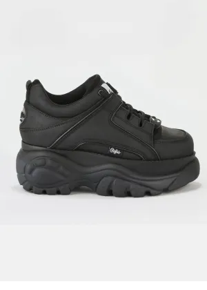 Buffalo London Classic Low Leather Platform Sneakers Black