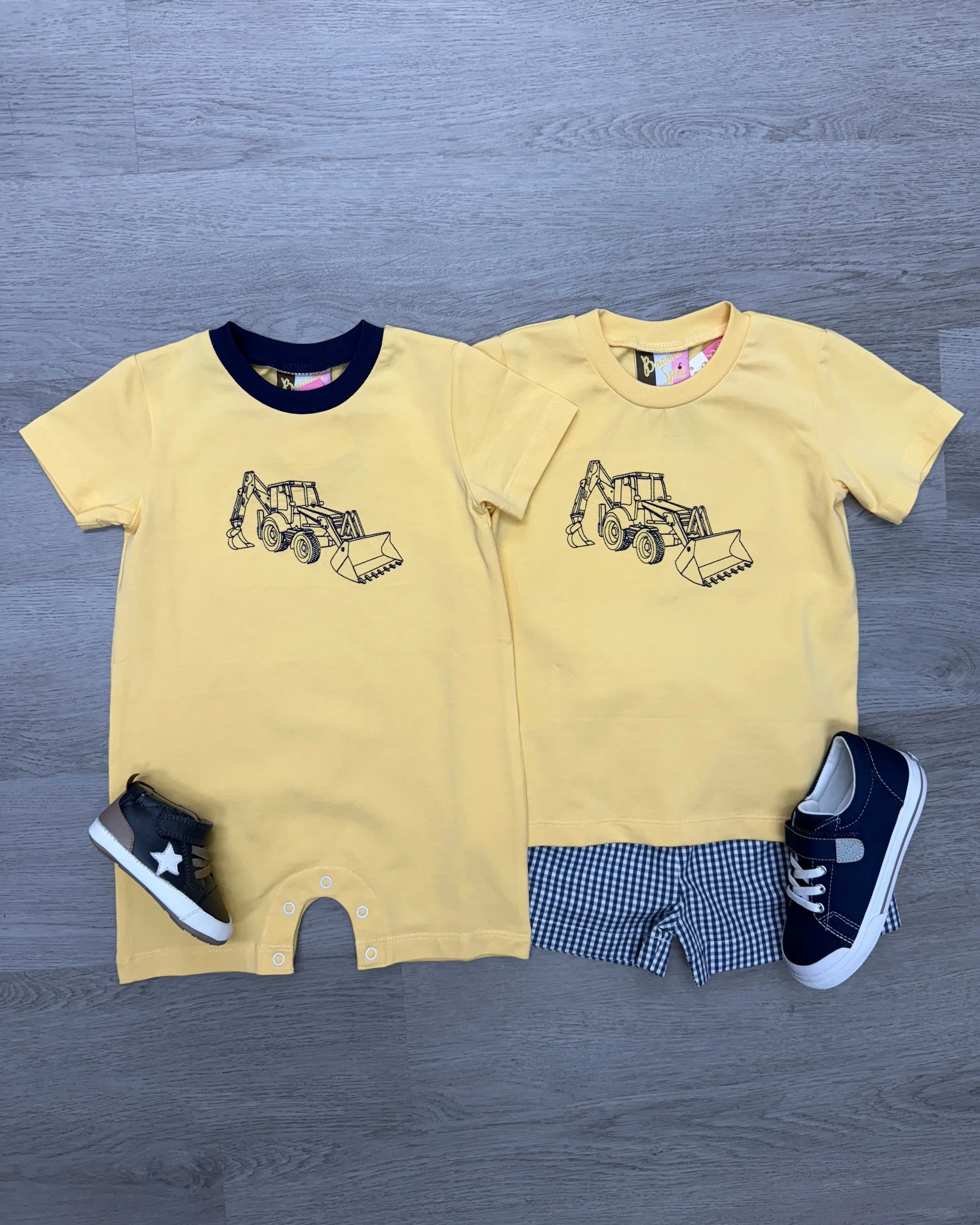 Bulldozer Boys Short Set