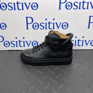 Buscemi 100MM Toddler Alce Black Leather Sneakers