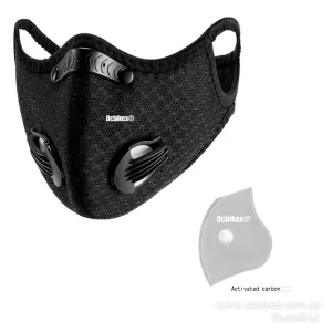Carbon Filter Double Valve Dustproof Honeycomb Sports Mask