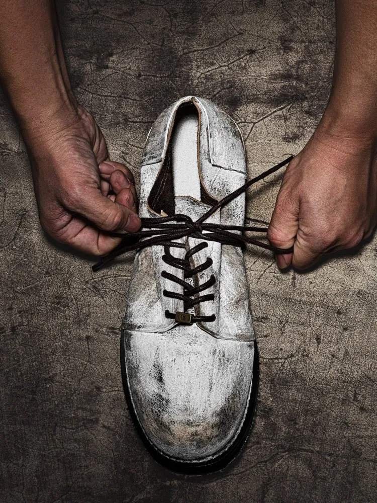 Catwalk design retro men's and women's leather shoes