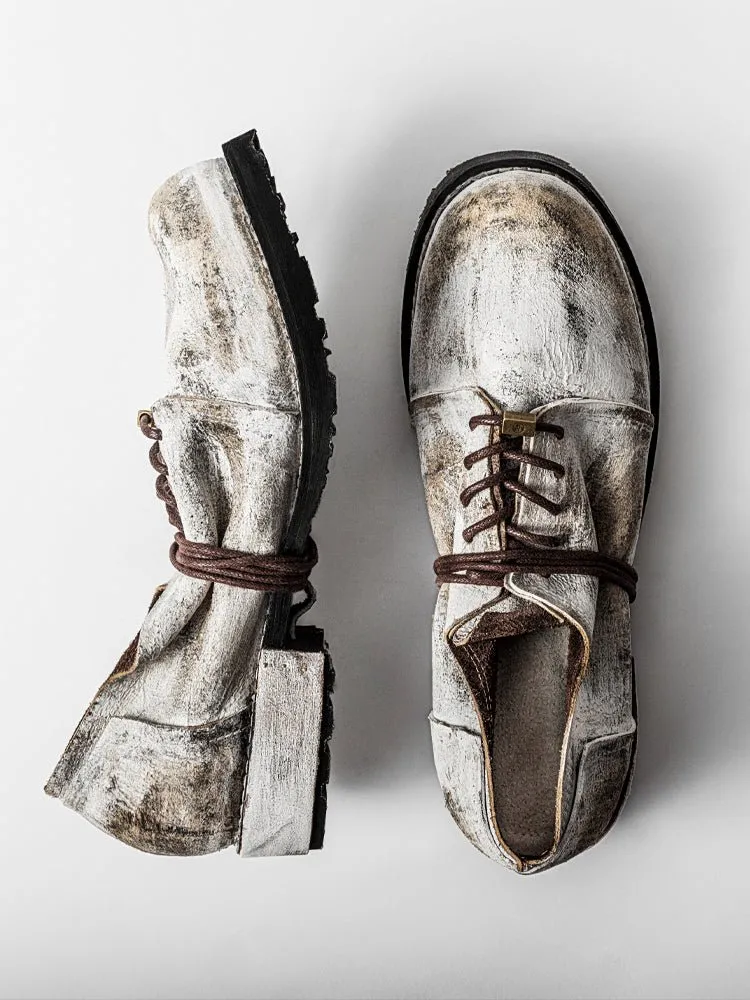 Catwalk design retro men's and women's leather shoes