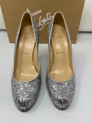 Christian Louboutin Simple Pump 120 Silver Glitter
