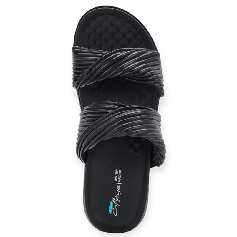 CLARISSA Women's Waterproof Wedge Heel Slide Sandals