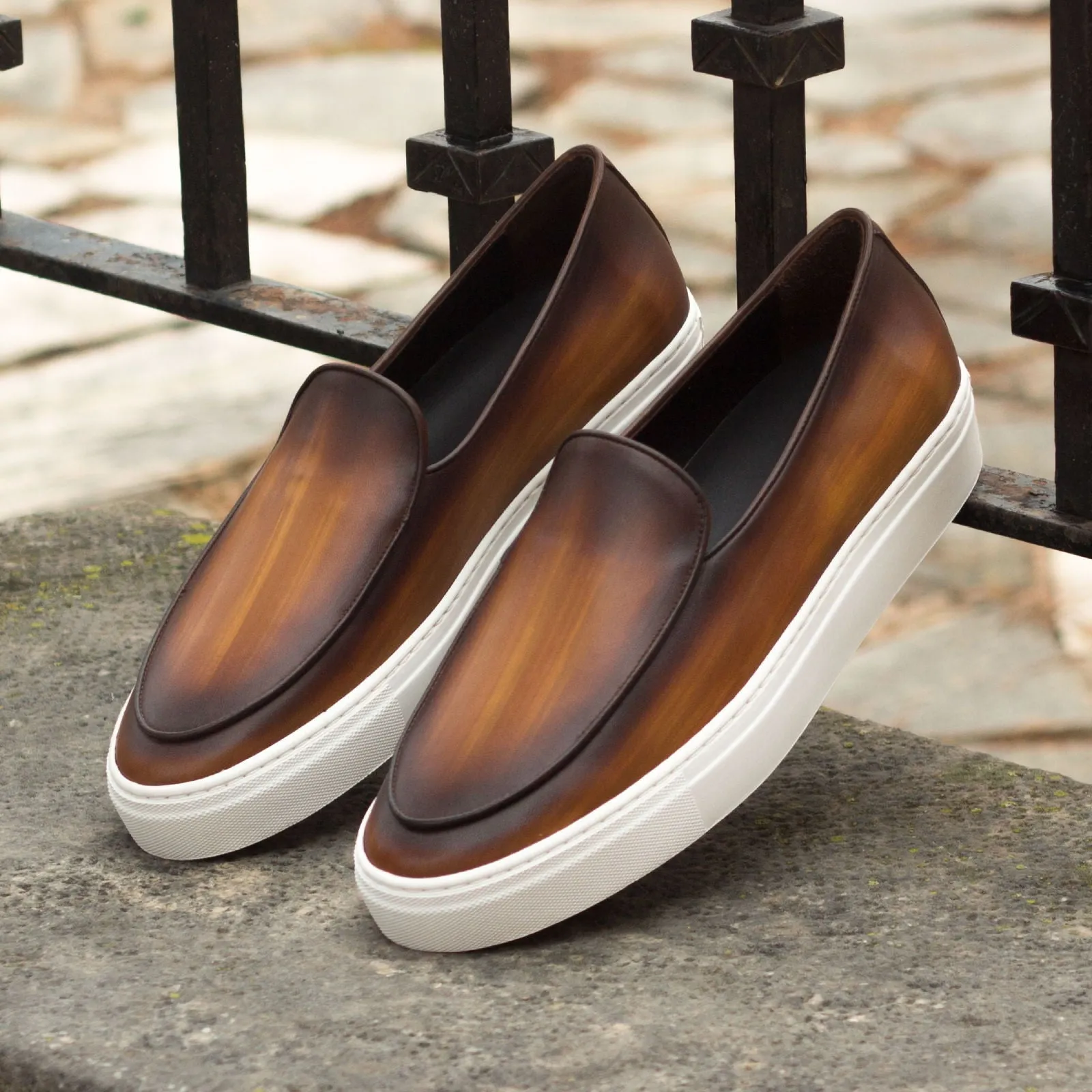 Cognac Regular Patina Belgian Sneakers