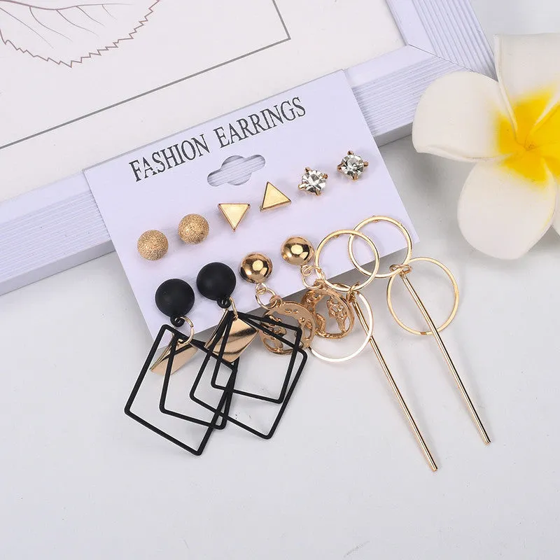 Combo of 18 pair Stud and Hoop Earrings