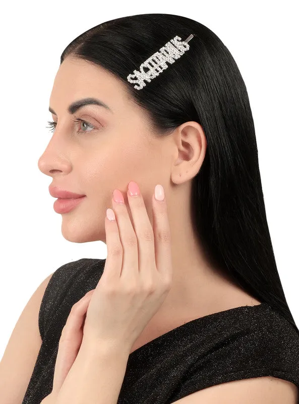 Combo Of 2 Sagittarius Golden Silver Hairclip