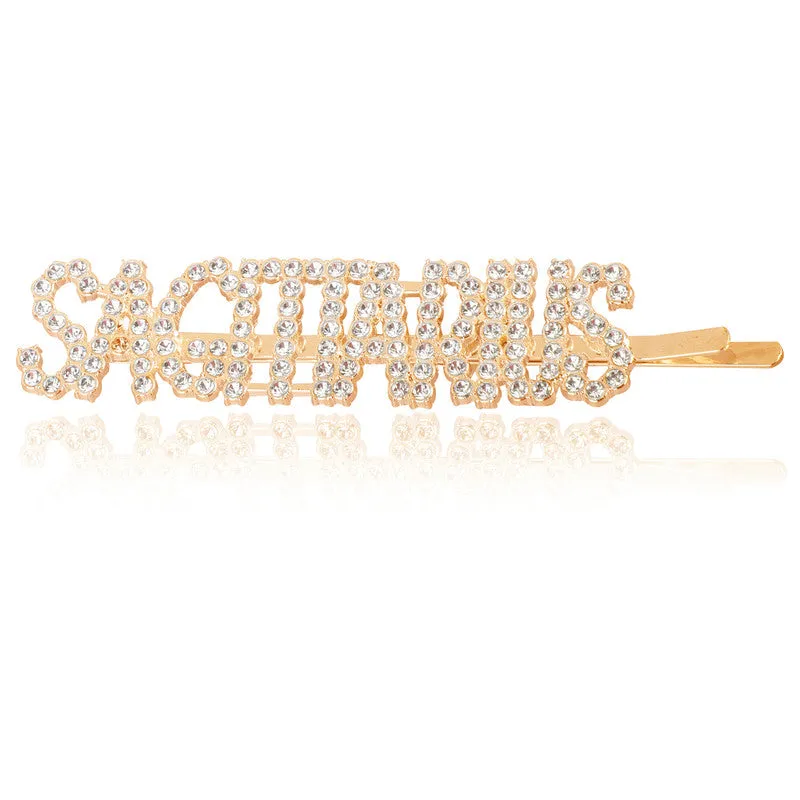 Combo Of 2 Sagittarius Golden Silver Hairclip