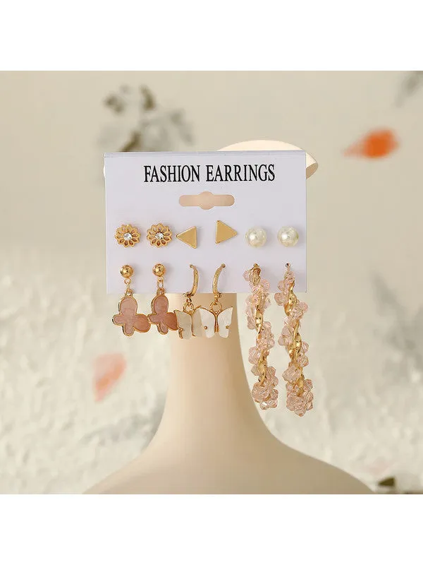 Combo Of Babygirl Butterfly Pendant With Earring Set