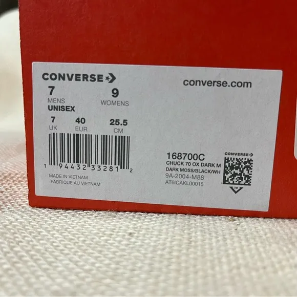 Converse Chuck 70 Low Ox Hect Dark Moss Overlays Sneakers NIB