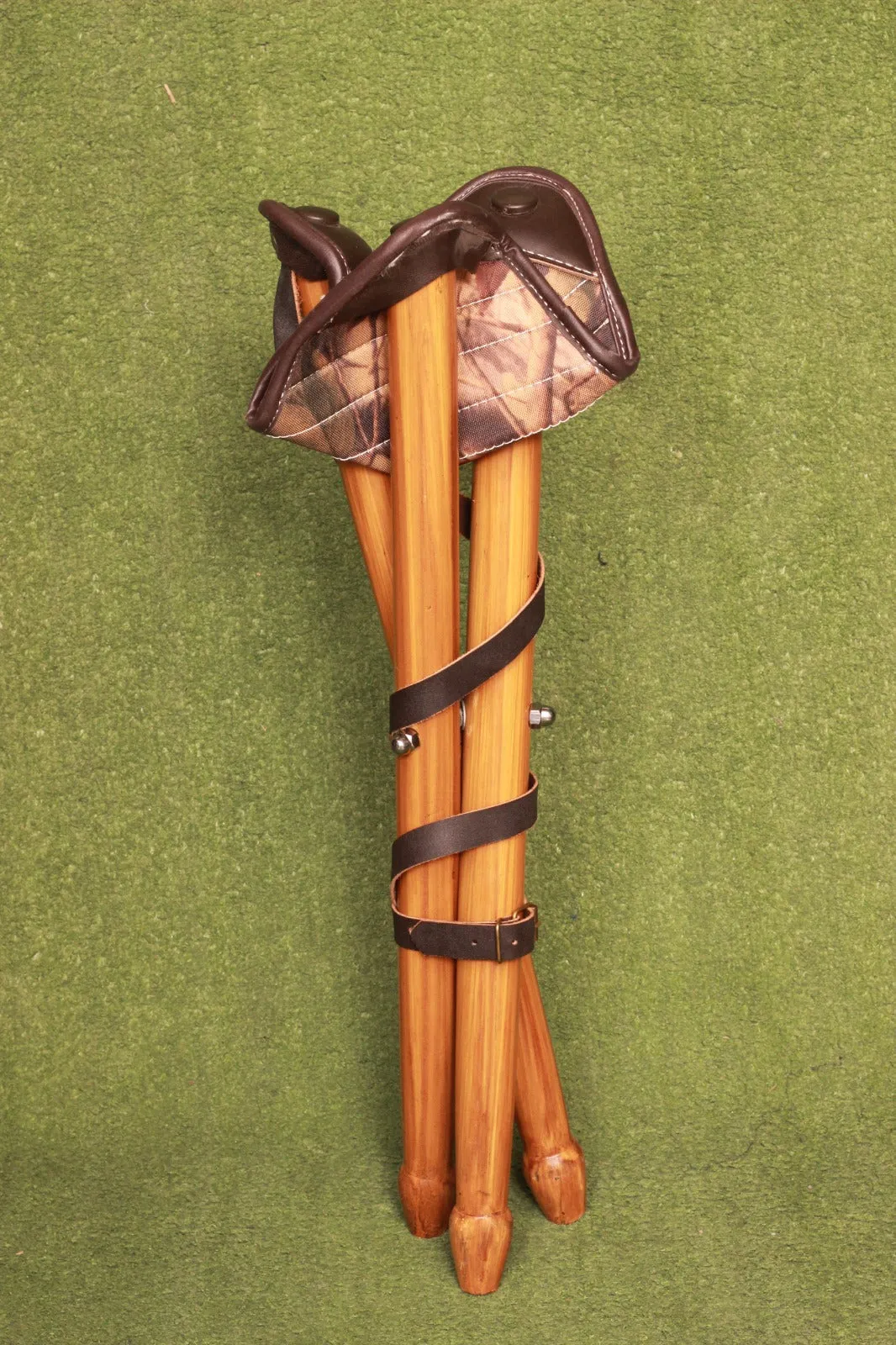 Cordura Tripod Camp Stool With Leather Trim
