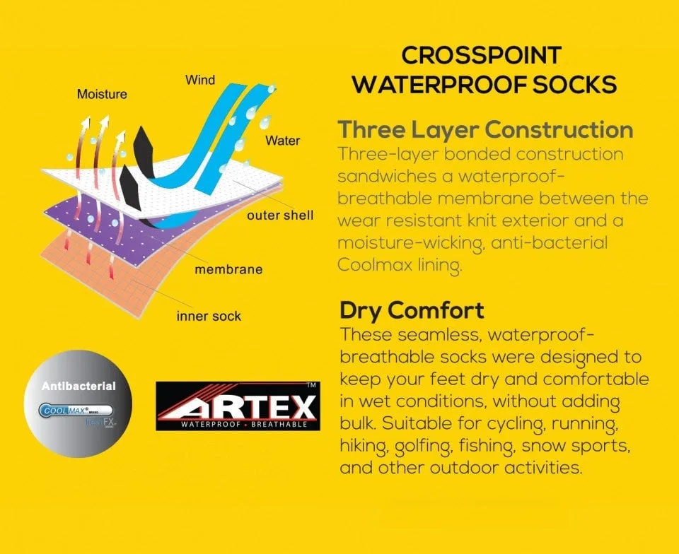 Crosspoint Waterproof Socks: Sport