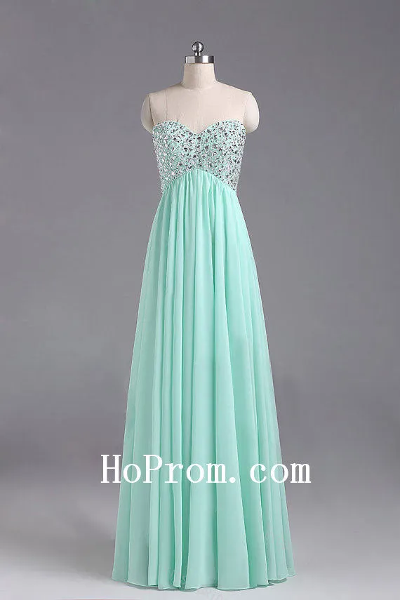 Crystals Simple Prom Dress,Sweetheart Prom Dresses,Evening Dress