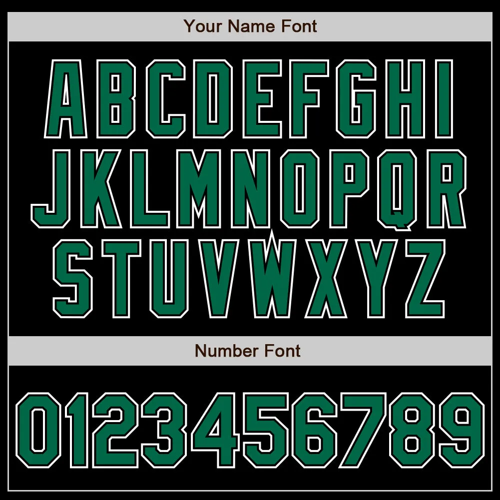 Custom Black Kelly Green-White Authentic Gradient Fashion Baseball Jersey