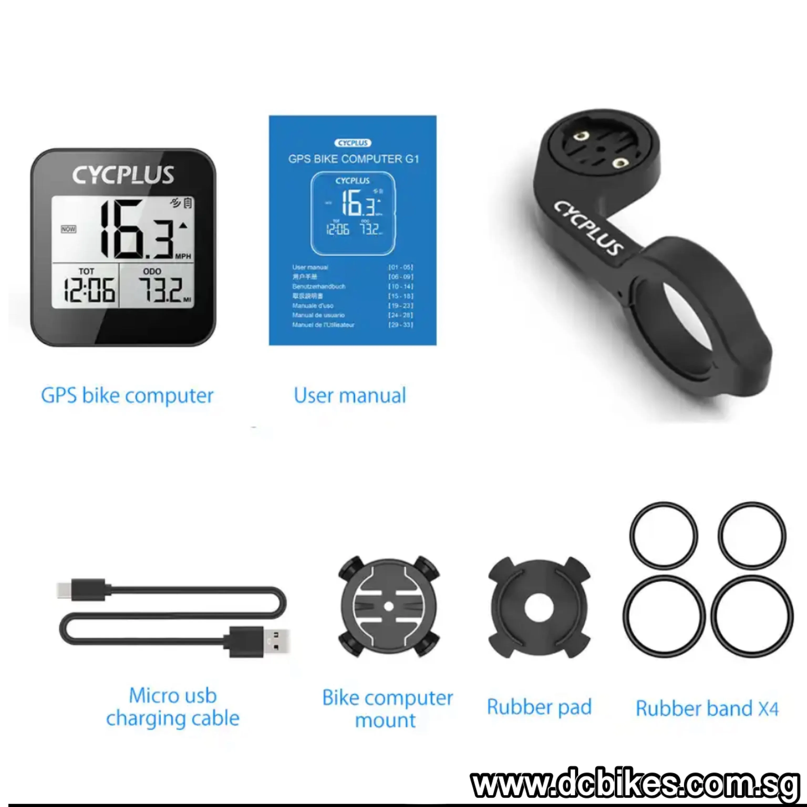 Cycplus Wireless GPS Bicycle Computer Stopwatch Cycling Odometer Speedometer 