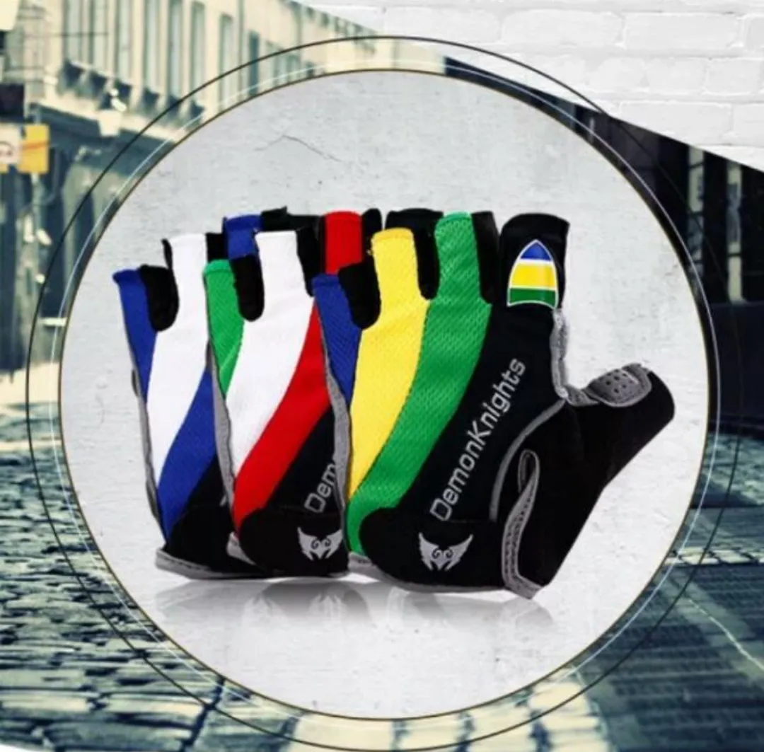 Demon Knight Half Finger MTB Road Bicycle Protective Gel Gloves