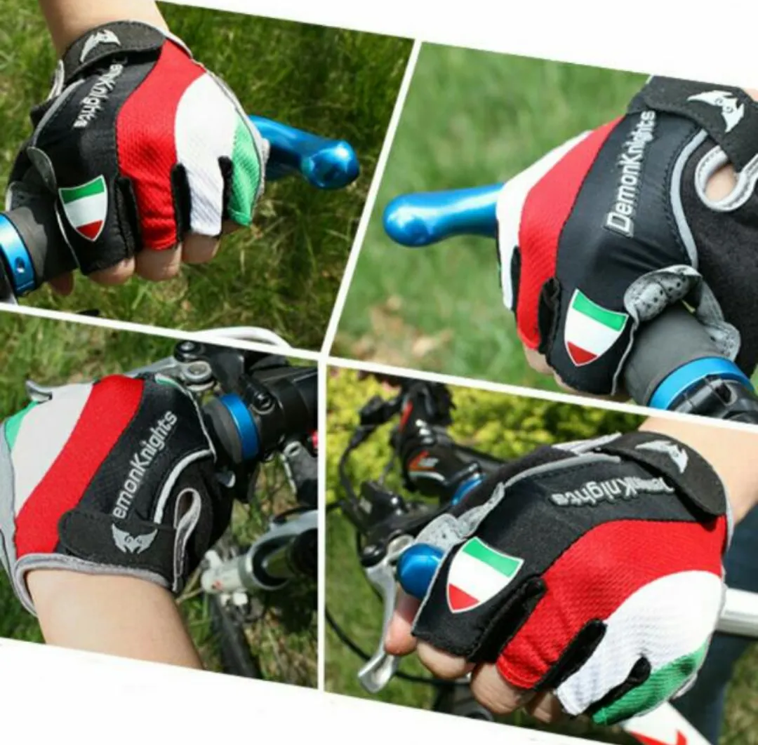 Demon Knight Half Finger MTB Road Bicycle Protective Gel Gloves