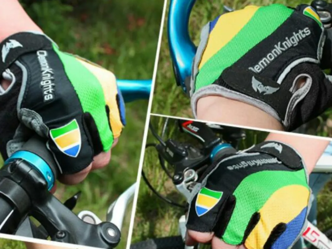 Demon Knight Half Finger MTB Road Bicycle Protective Gel Gloves