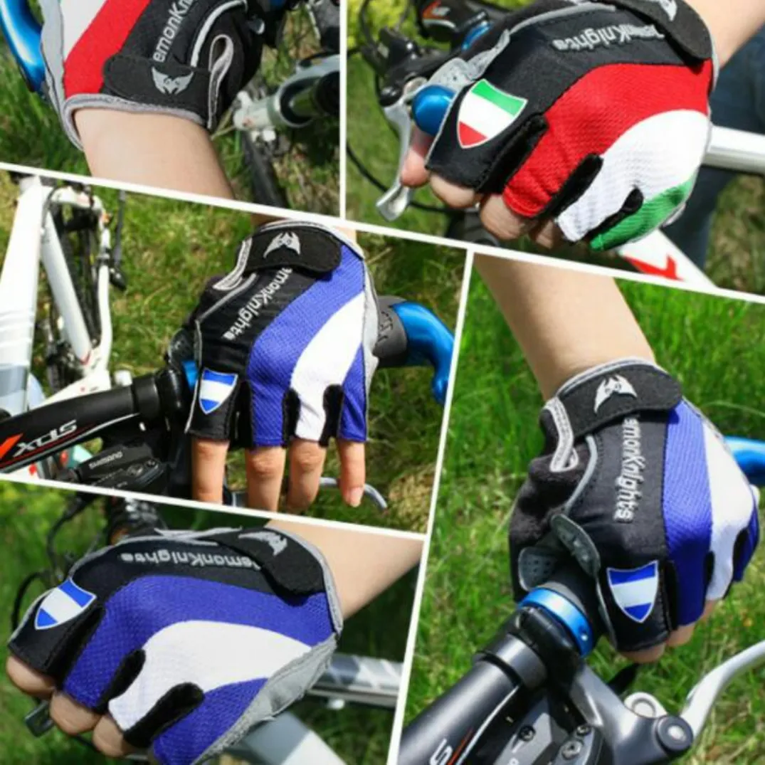 Demon Knight Half Finger MTB Road Bicycle Protective Gel Gloves
