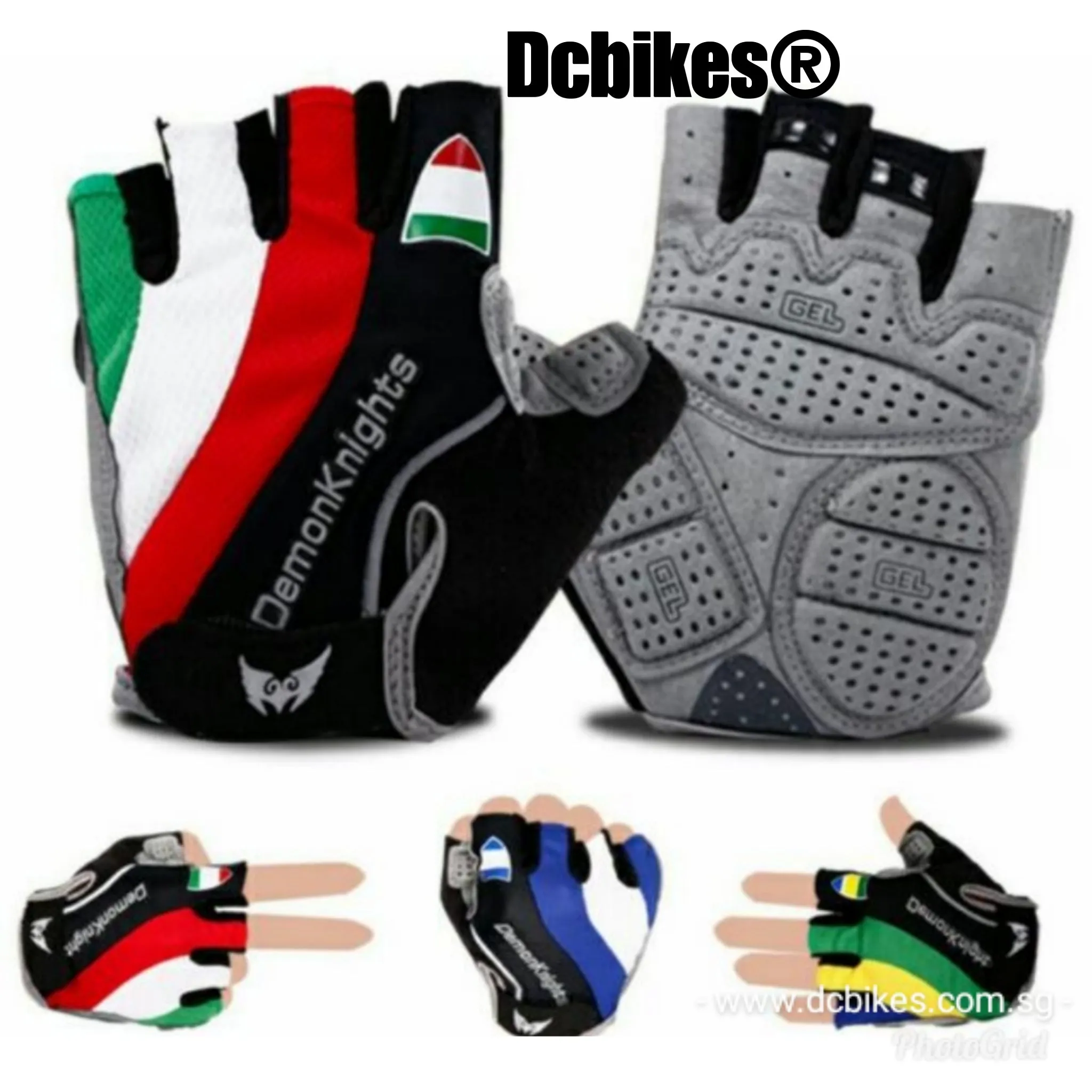 Demon Knight Half Finger MTB Road Bicycle Protective Gel Gloves