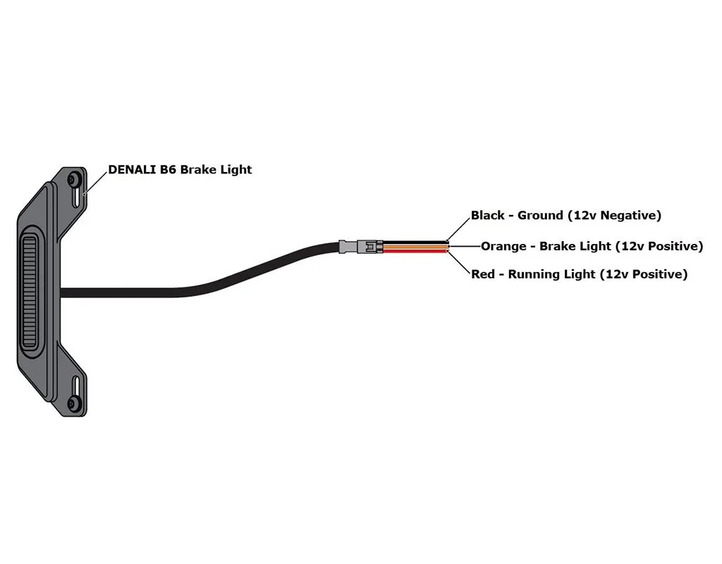 Denali B6 License Plate LED Auxiliary Brake Light