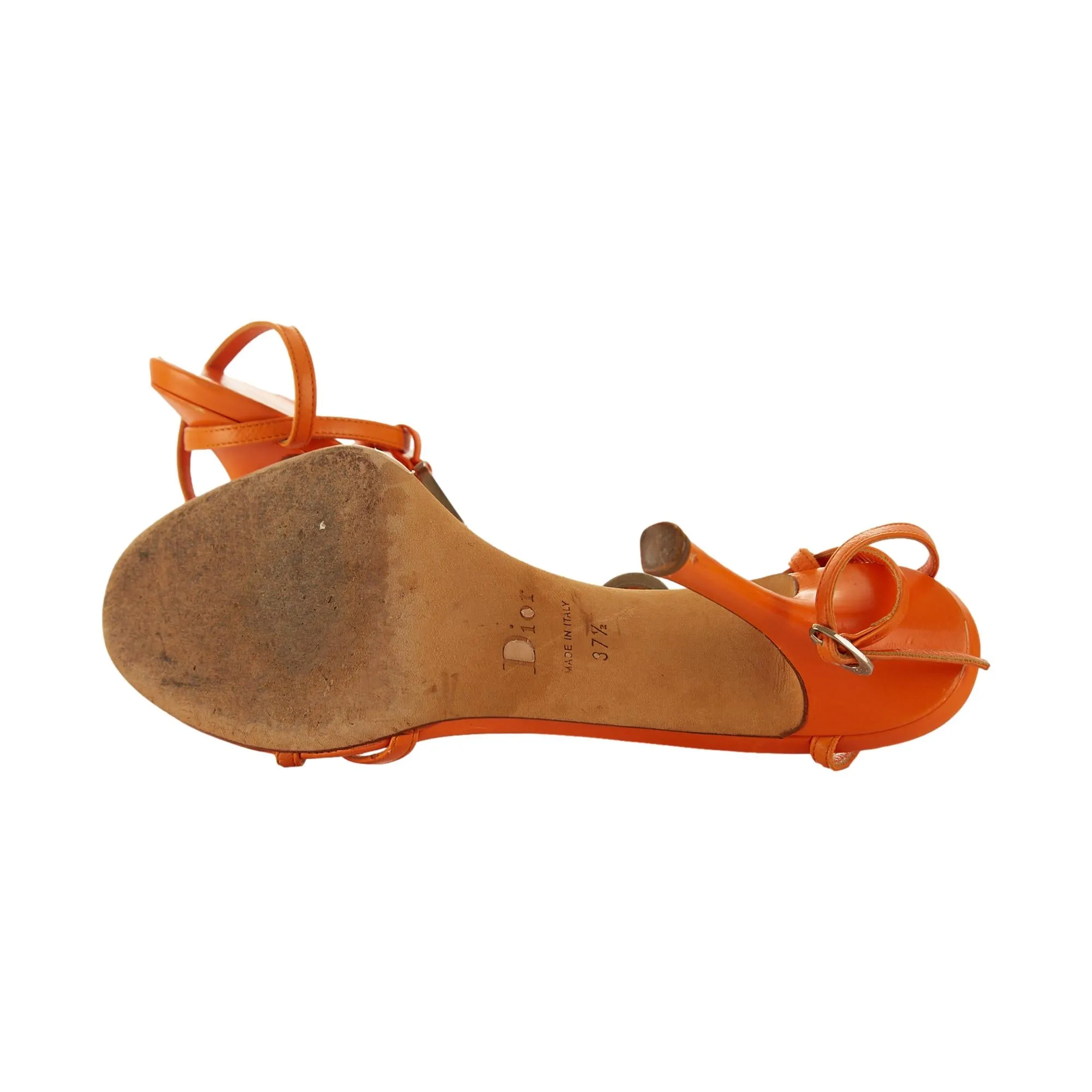 Dior Orange Logo Hardware Heels