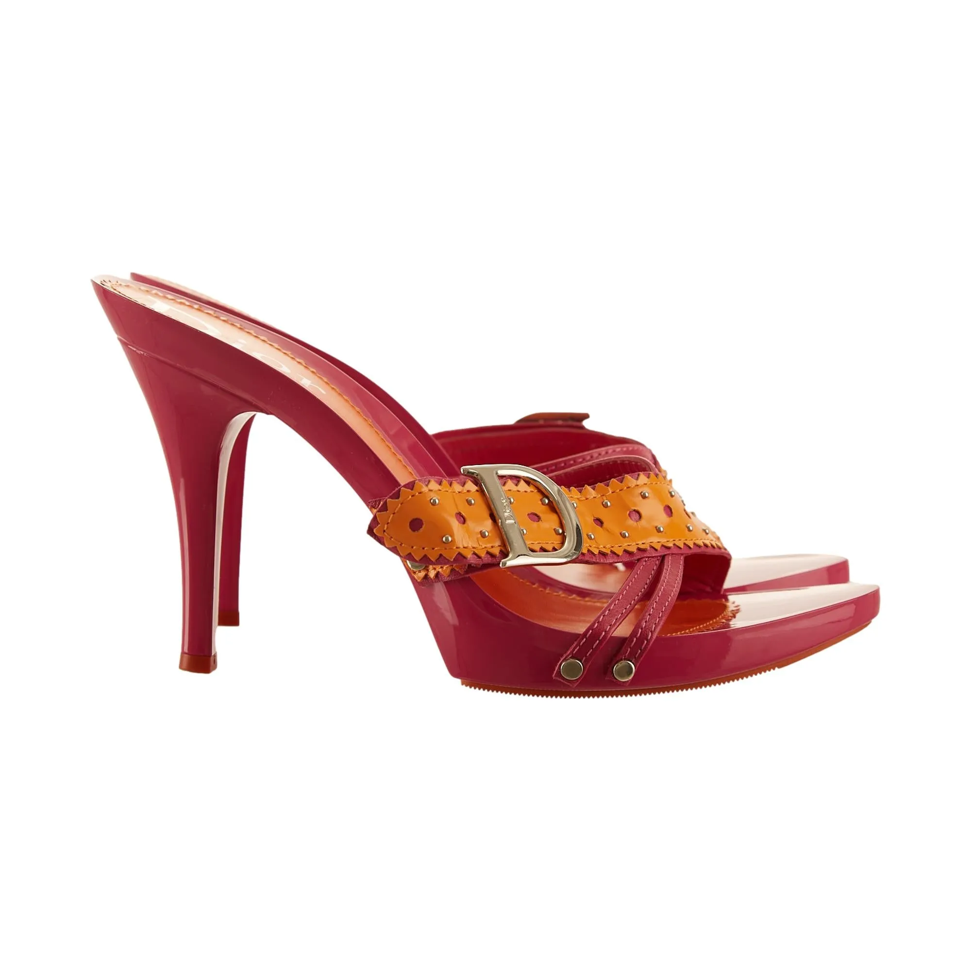 Dior Pink Studded Logo Heels