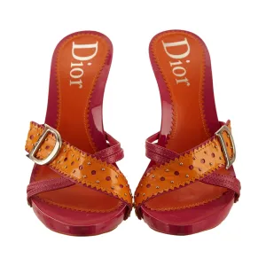 Dior Pink Studded Logo Heels