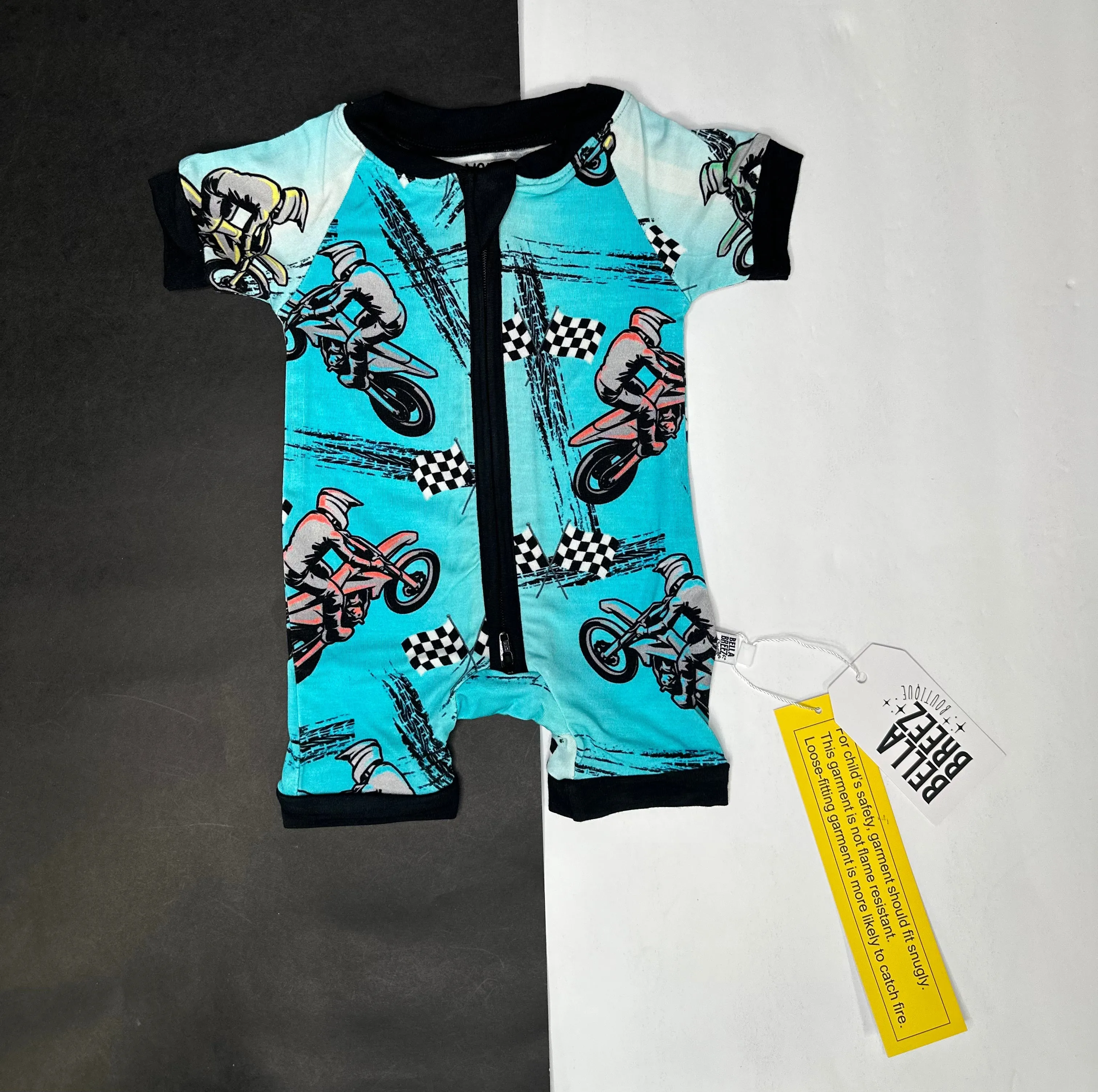 Dirt bike Bamboo Shortie Romper