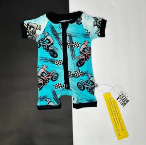 Dirt bike Bamboo Shortie Romper