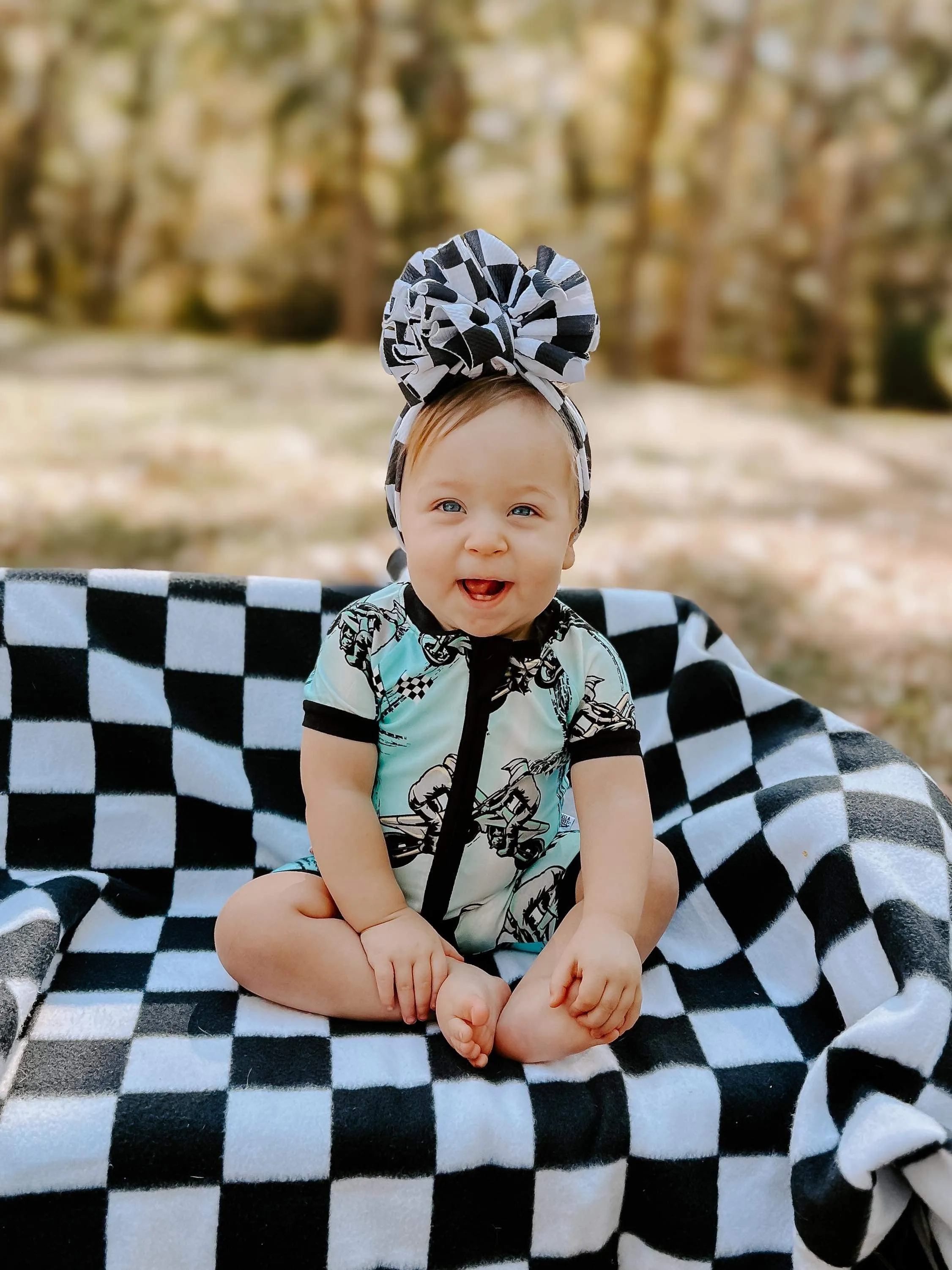 Dirt bike Bamboo Shortie Romper