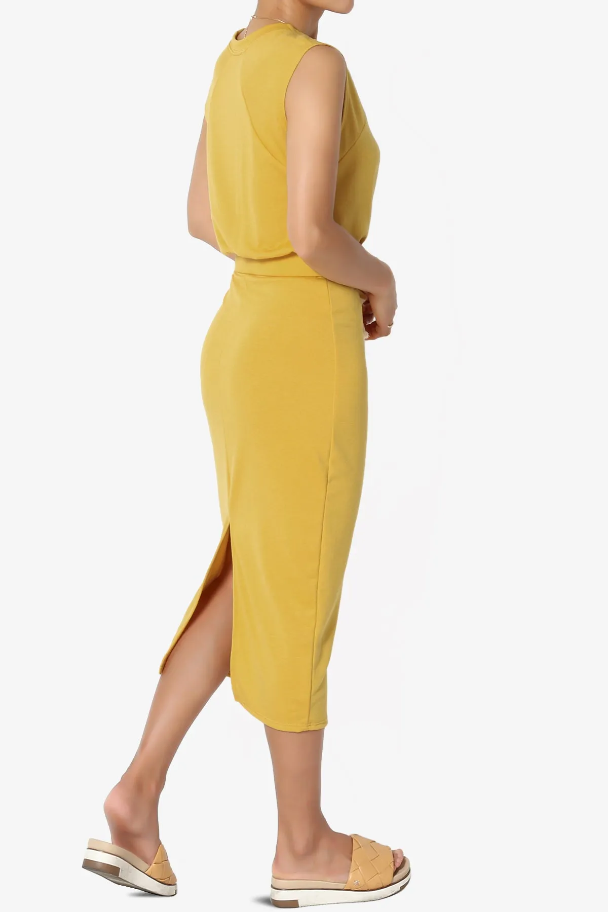 Discreet Crop Tank Top & Midi Skirt SET PLUS
