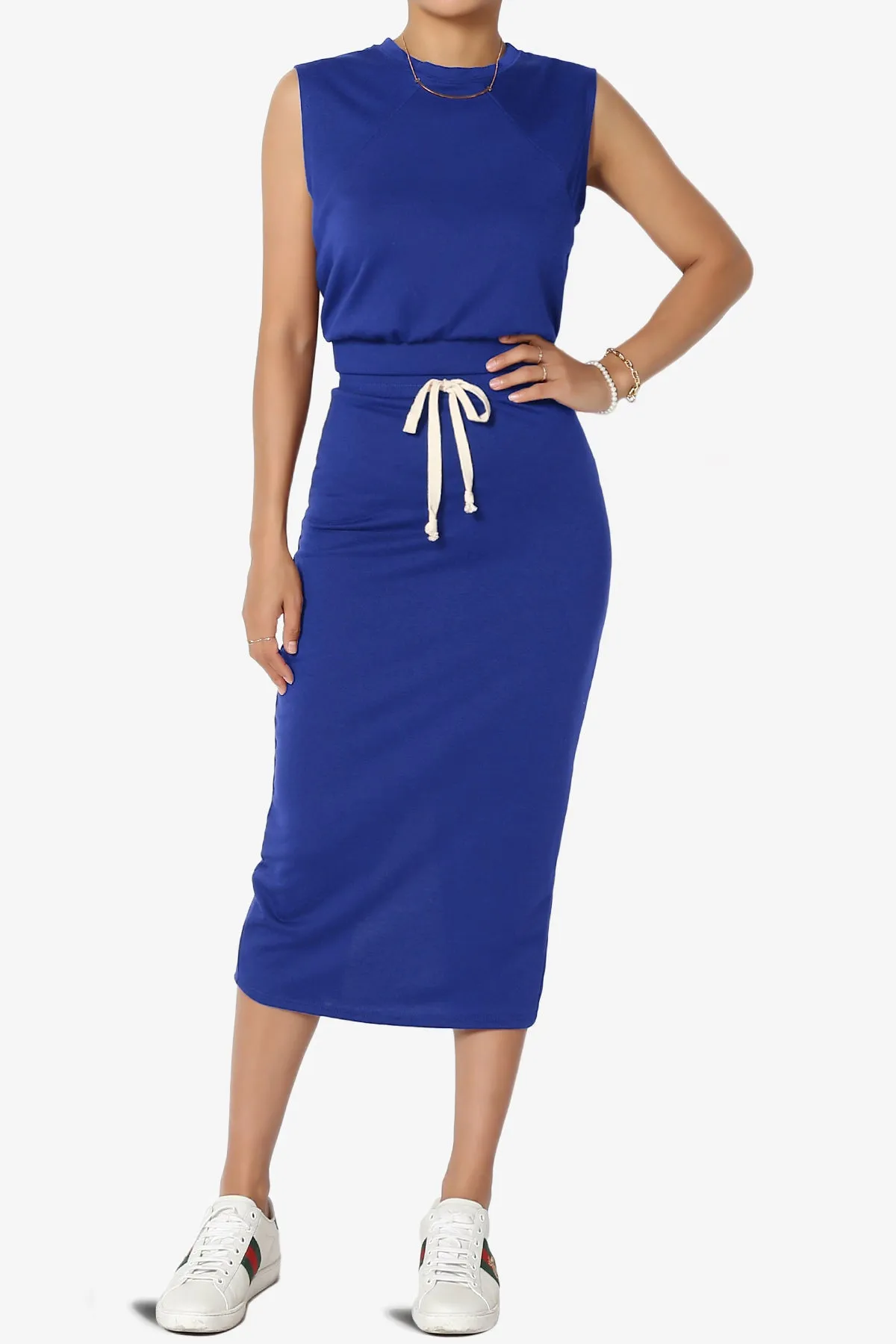 Discreet Crop Tank Top & Midi Skirt SET PLUS