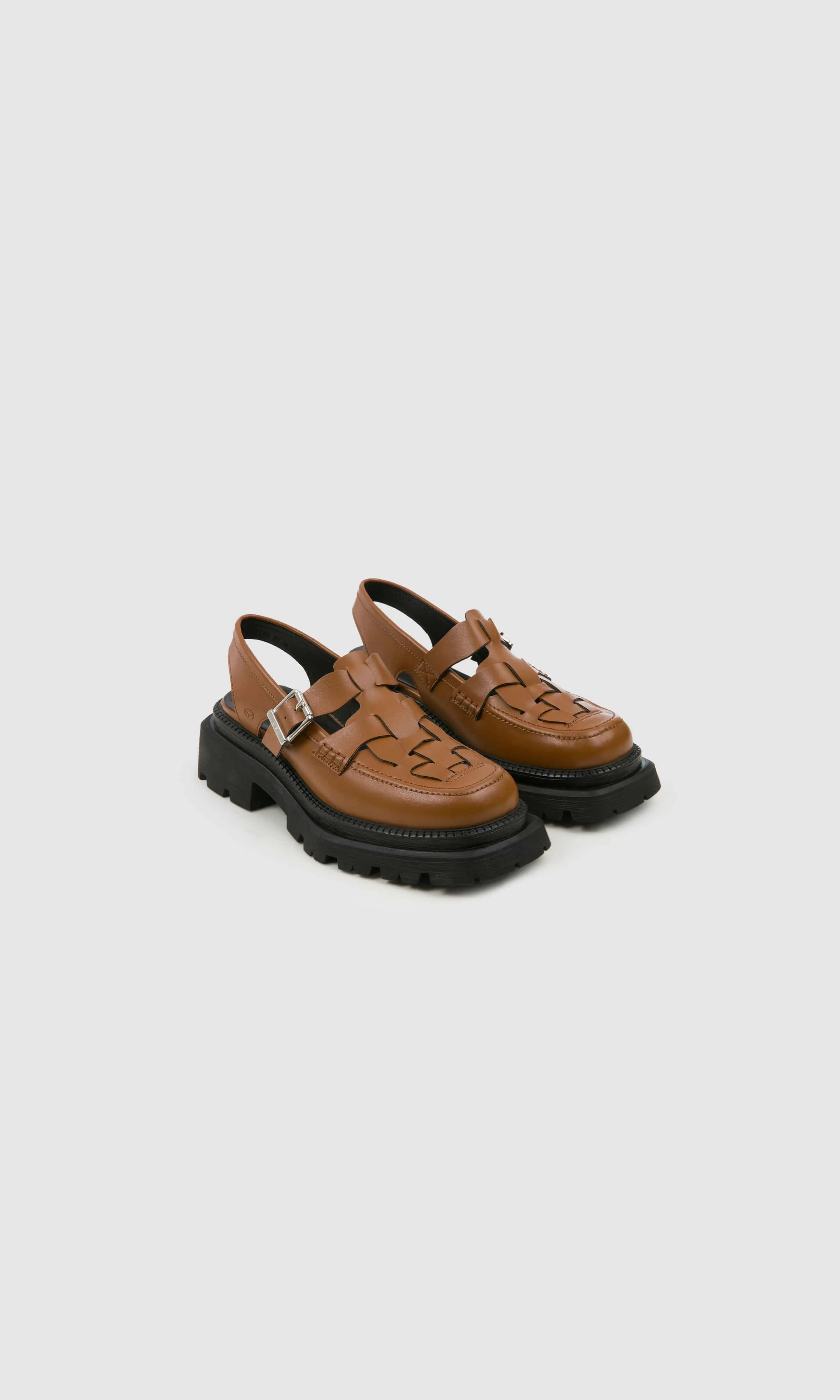 Dorothy Apple Leather Vegan Platform Shoes | Ginger